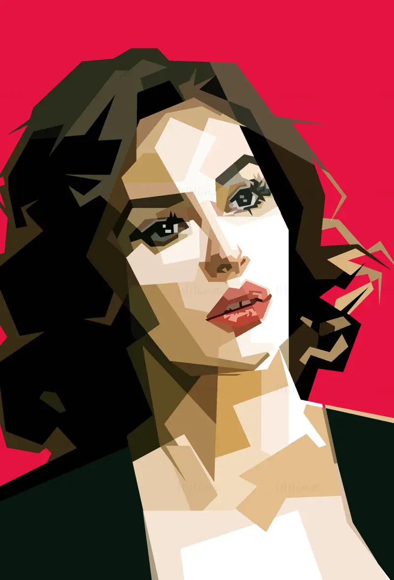 Monica Bellucci Italian Model Movie Actress Vector