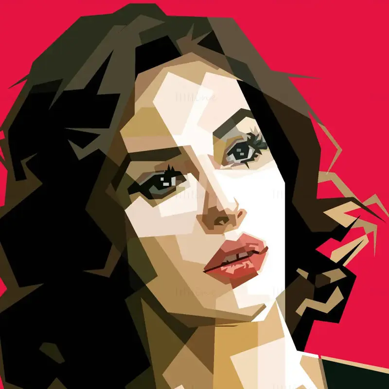 Monica Bellucci Modelo Italiana Actriz De Cine Vector