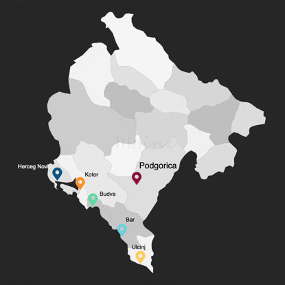 Karadağ Infographics Haritası düzenlenebilir PPT ve Açılış Konuşması