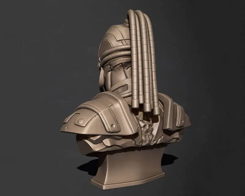 فایل STL مدل چاپ سه بعدی مجسمه نیم تنه سایرکس از شخصیت مورتال کامبت