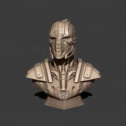 モータルコンバット サイラックス バスト 3D プリントモデル STL ファイル