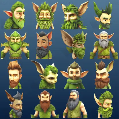 Modello di stampa 3D di Mosskin Forest Sprite