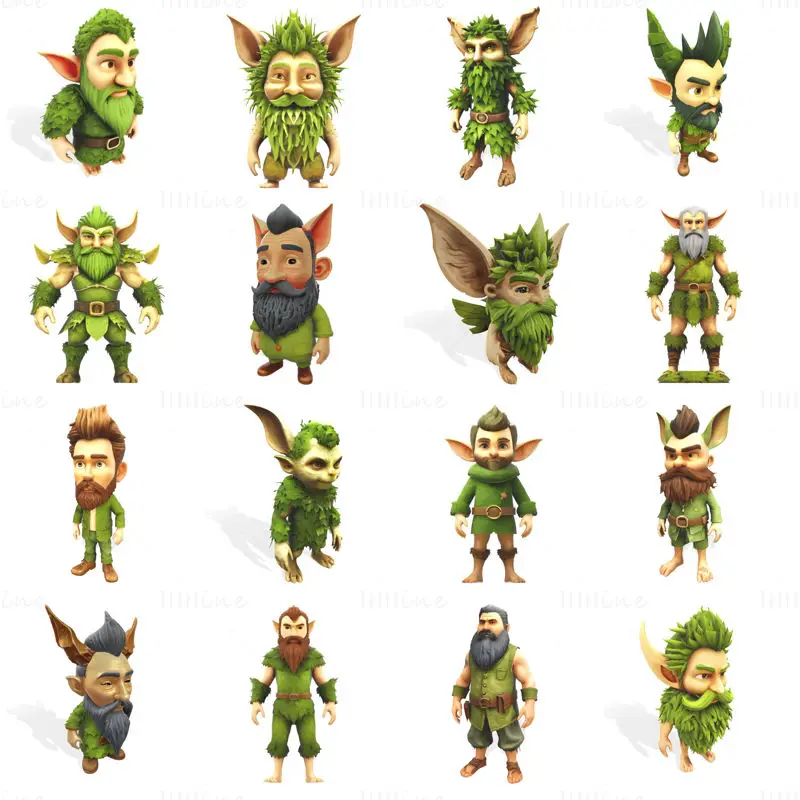 Modello di stampa 3D di Mosskin Forest Sprite