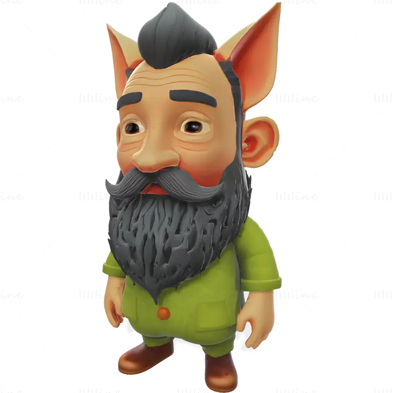 Modello di stampa 3D di Mosskin Forest Sprite