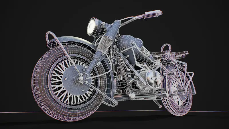 Motorsykkel 3d-modell