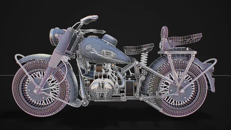 Model 3d de motocicletă