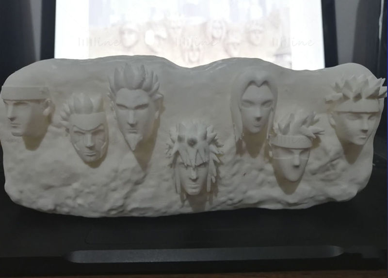 Mountain of the Hokages 3D Model Ready to Print STL