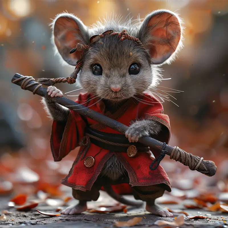 Ilustrație Mouse Baby Warrior