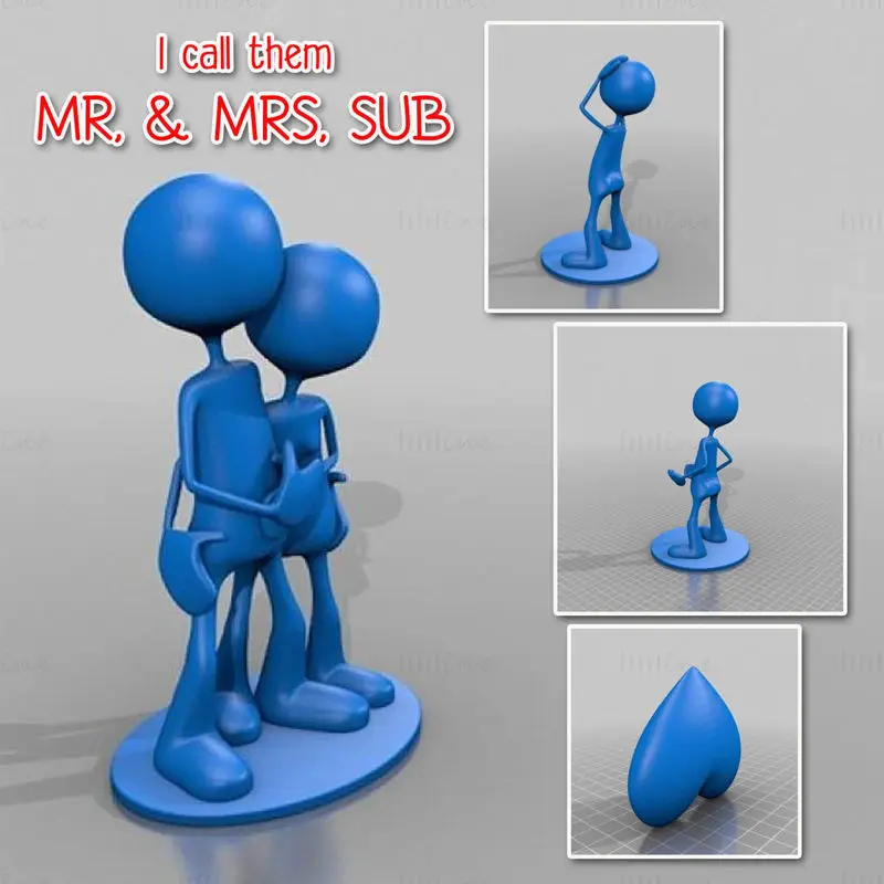 Mr Sub Collection (Little man) 3D Printing Model STL