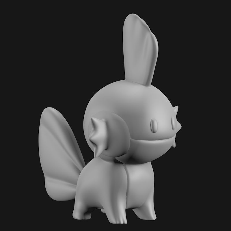 Mudkip Basic 3d Printing Model Stl Pokemon