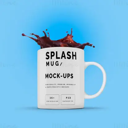 Krus Splash Mockup PSD