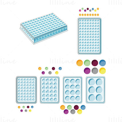 Multi-well plates vector