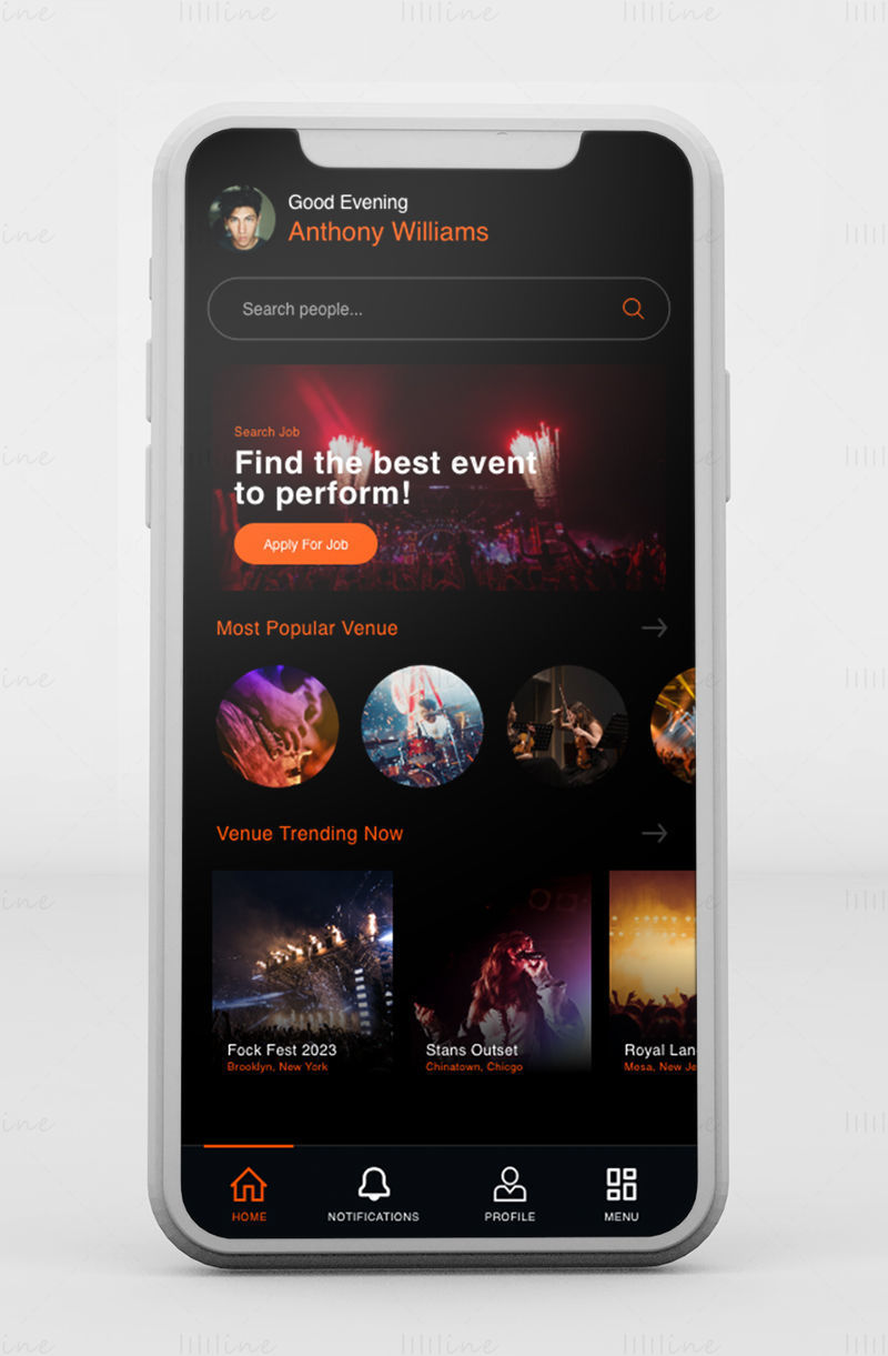 Music Pro – Adobe XD Mobile UI-Kit