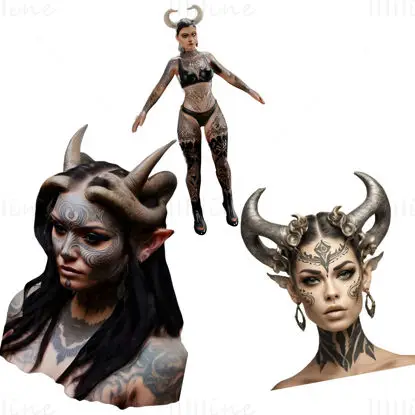 Mystic Demon Queen Figuur 3D-printmodel