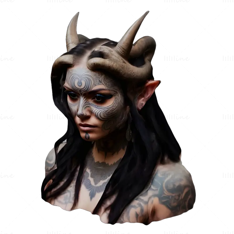 Mystic Demon Queen Figur 3D Print Model