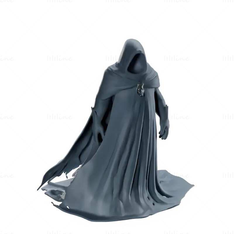 Mystic Guardian - Hooded Sentinel-beeld 3D-printmodel