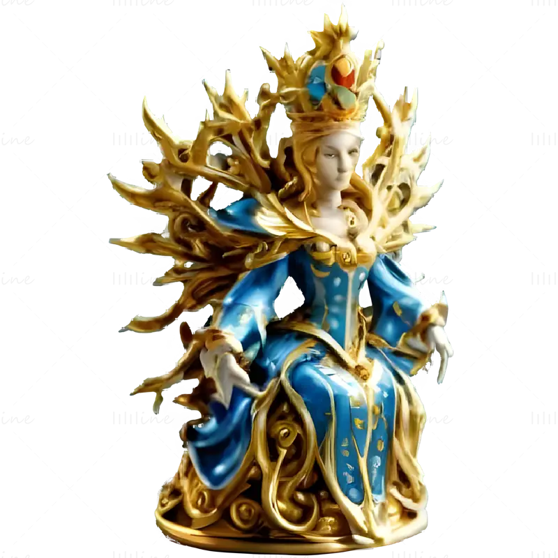 Collezione Mystical Queen - Modello di stampa 3D di statuette Royal Fantasy