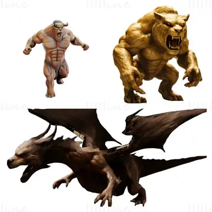 Mythical Beast 3D Print Model Collection