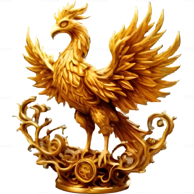 Mythische Phoenix 3D-printmodelcollectie