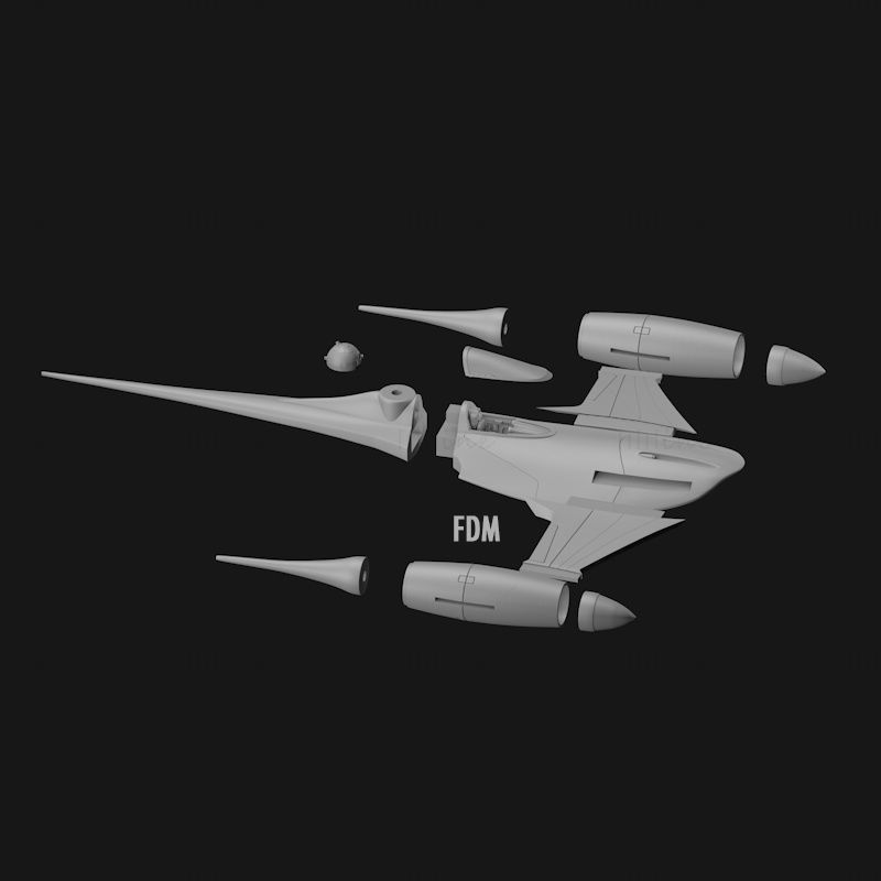 Naboo N-1 Starfighter 3D tiskový model stl