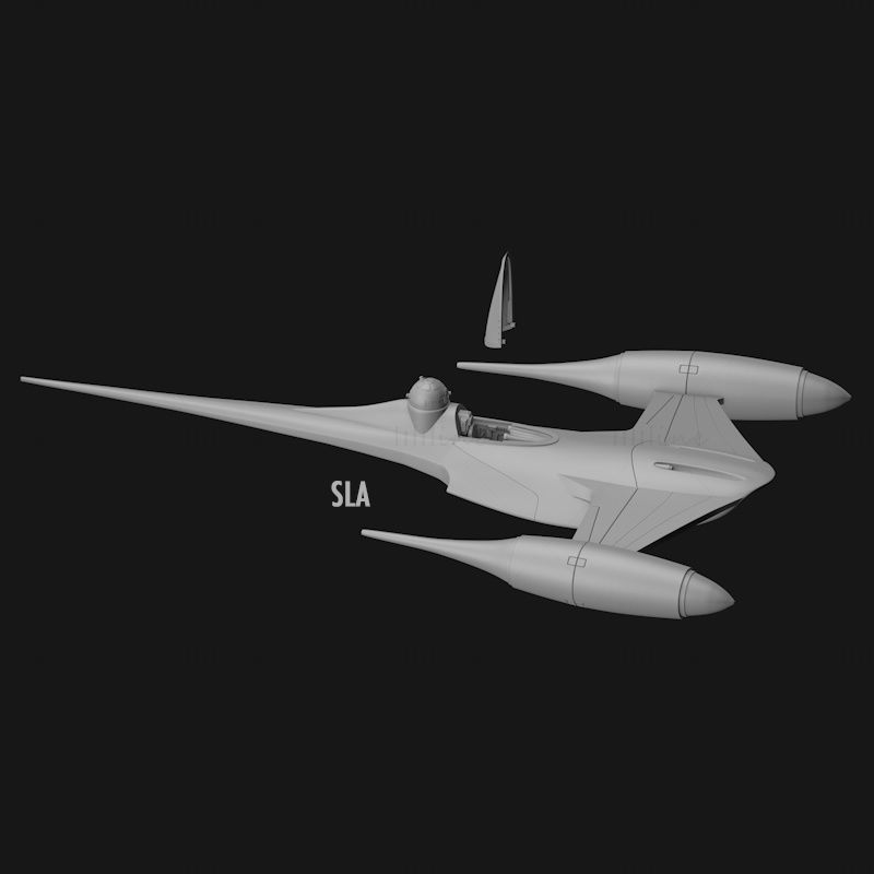 Naboo N-1 Starfighter 3D-Druckmodell stl