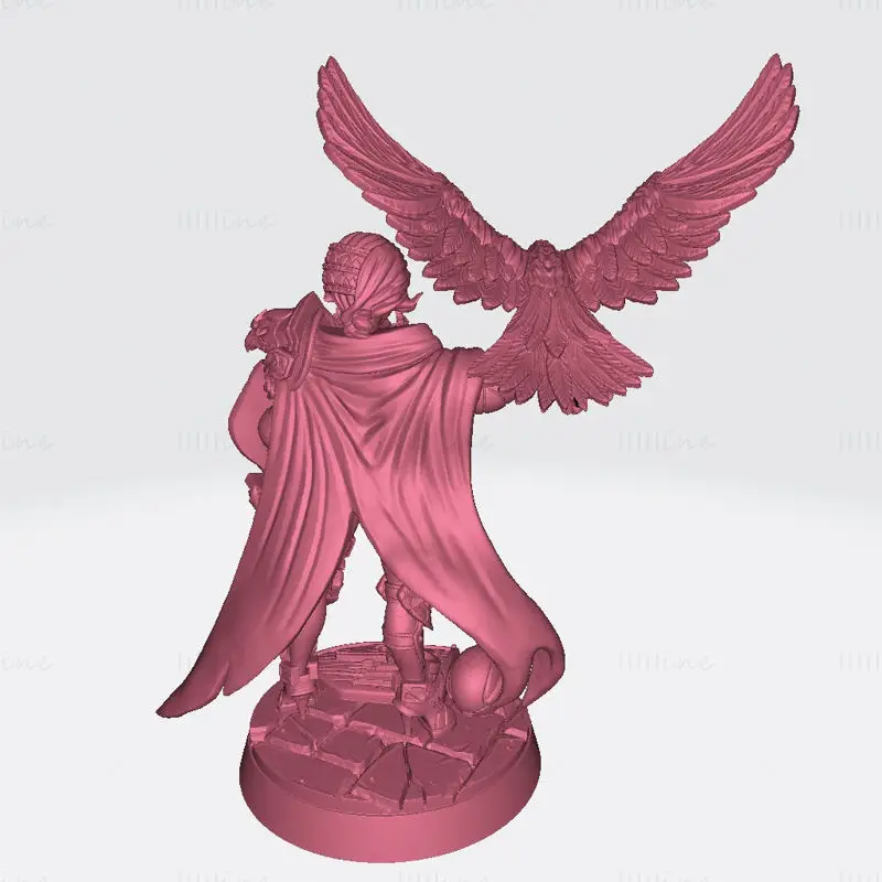Nadia vrouwelijke valkenier miniaturen 3D printen model STL