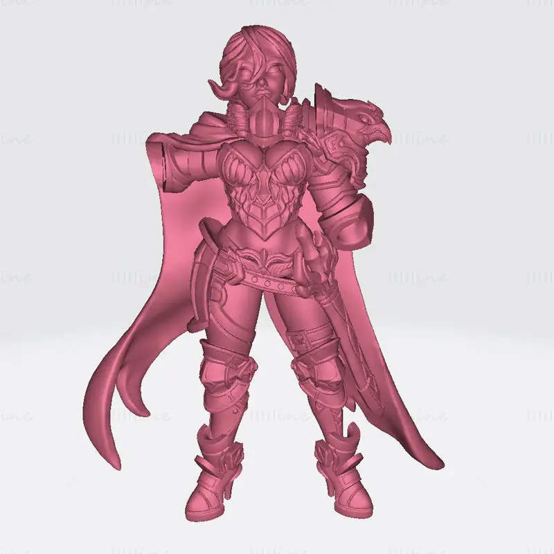 ナディア女性鷹匠ミニチュア 3D プリントモデル STL