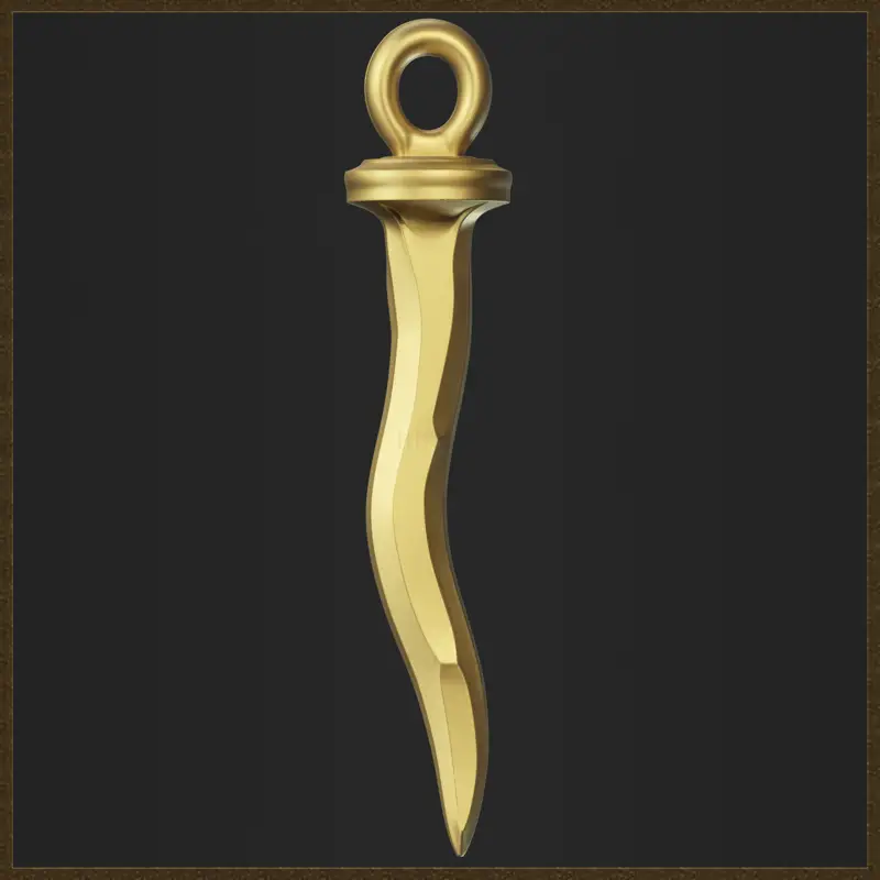 Nagel-Charm-Schmuckdesign mit gebogenem Nagel, 3D-Druckmodell