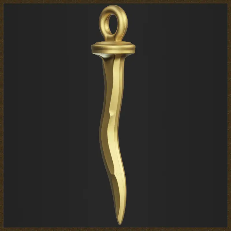 Nagel-Charm-Schmuckdesign mit gebogenem Nagel, 3D-Druckmodell