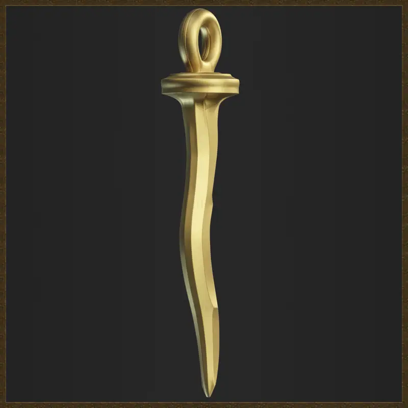 Nagel-Charm-Schmuckdesign mit gebogenem Nagel, 3D-Druckmodell