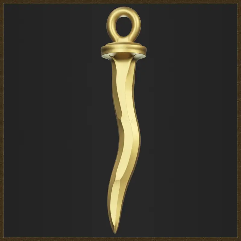 Nagel-Charm-Schmuckdesign mit gebogenem Nagel, 3D-Druckmodell