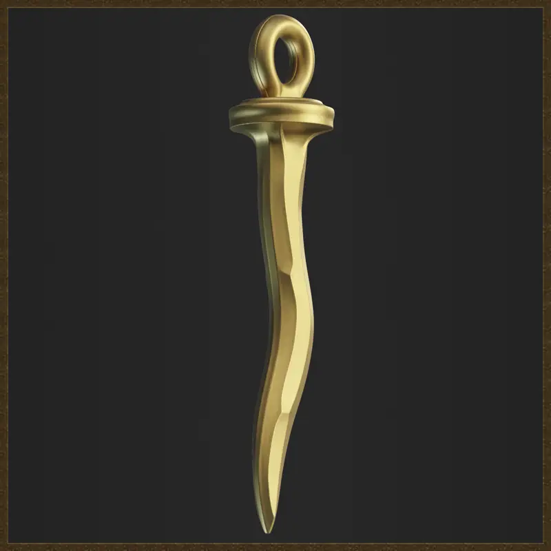 Nagel-Charm-Schmuckdesign mit gebogenem Nagel, 3D-Druckmodell