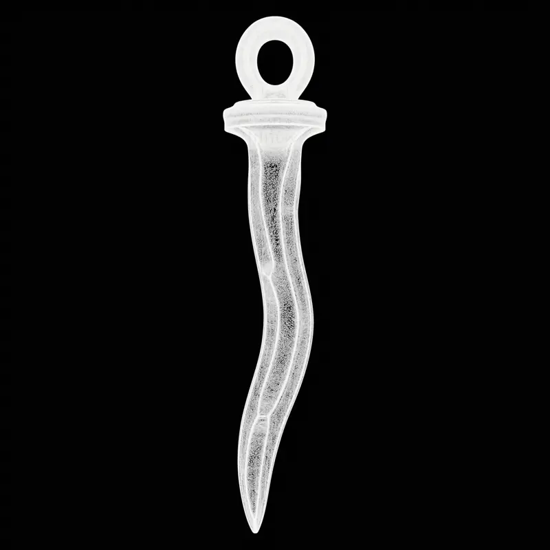 Nagel-Charm-Schmuckdesign mit gebogenem Nagel, 3D-Druckmodell