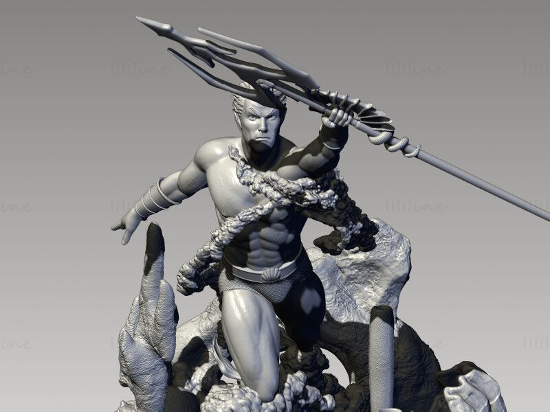 A Namor Marvel 3D-s modell nyomtatásra készen