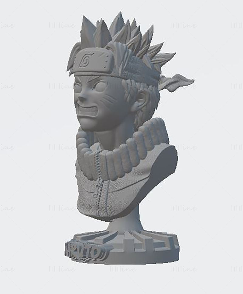 Naruto Bust 3D Model Ready to Print STL