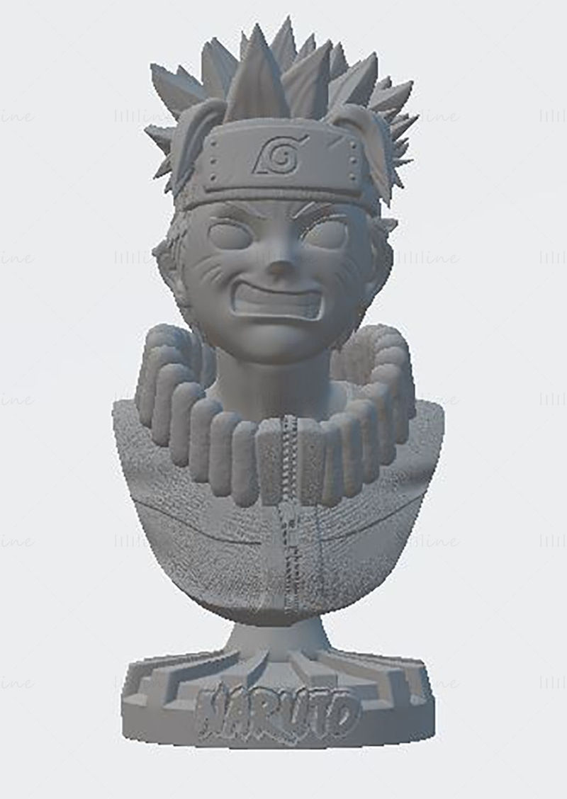 Naruto Büste 3D-Modell bereit zum Drucken STL