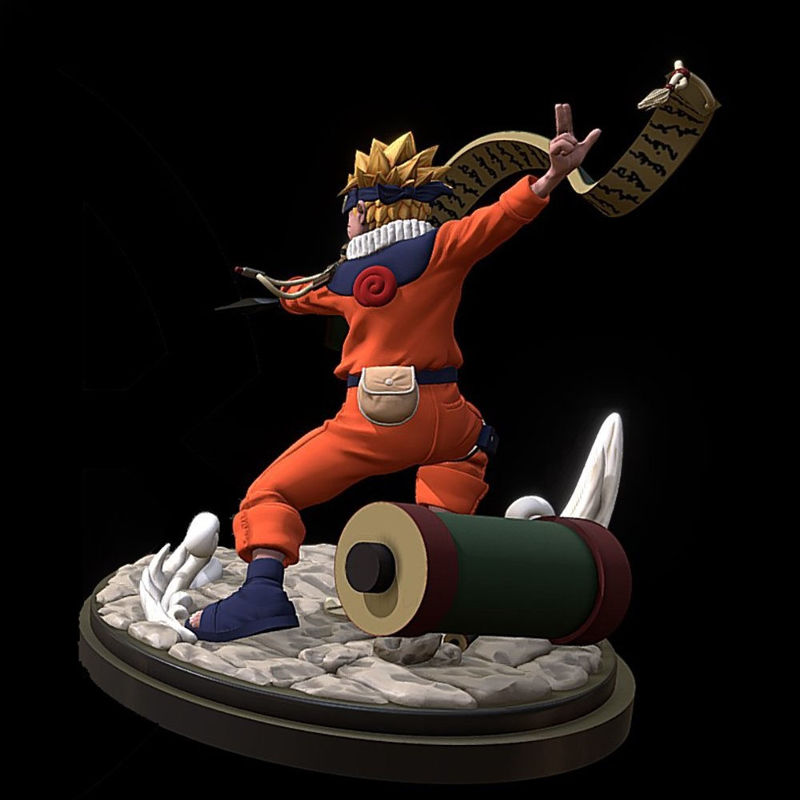 Naruto ábra 3D modell STL nyomtatásra készen