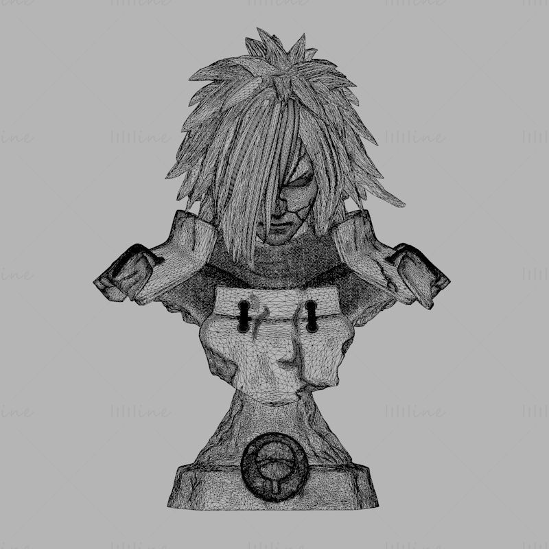 Naruto (Madara buste) 3D-afdrukmodel