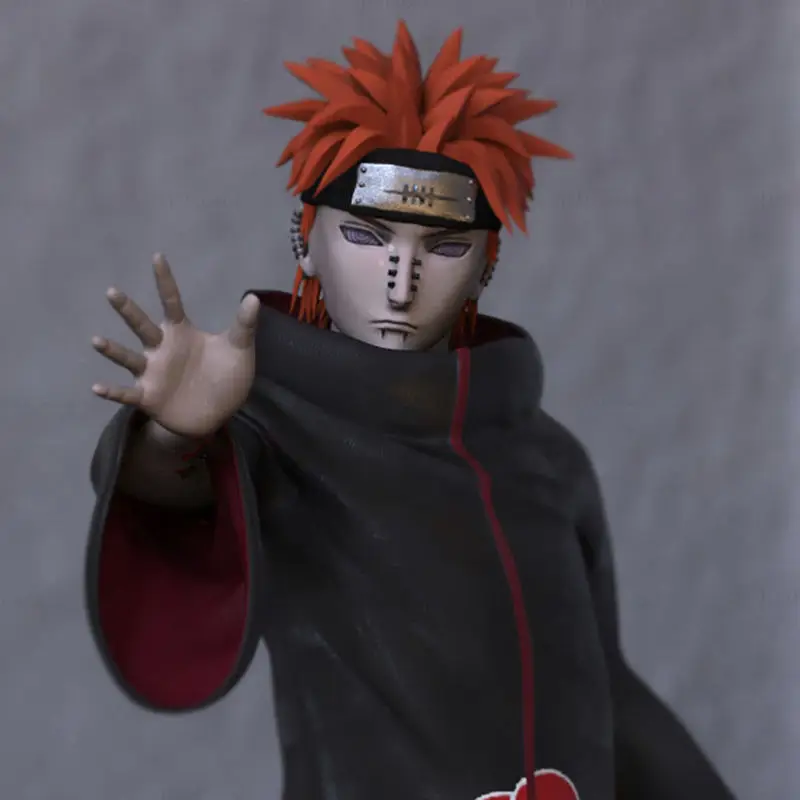 Naruto Pain 3D-печатная модель STL OBJ