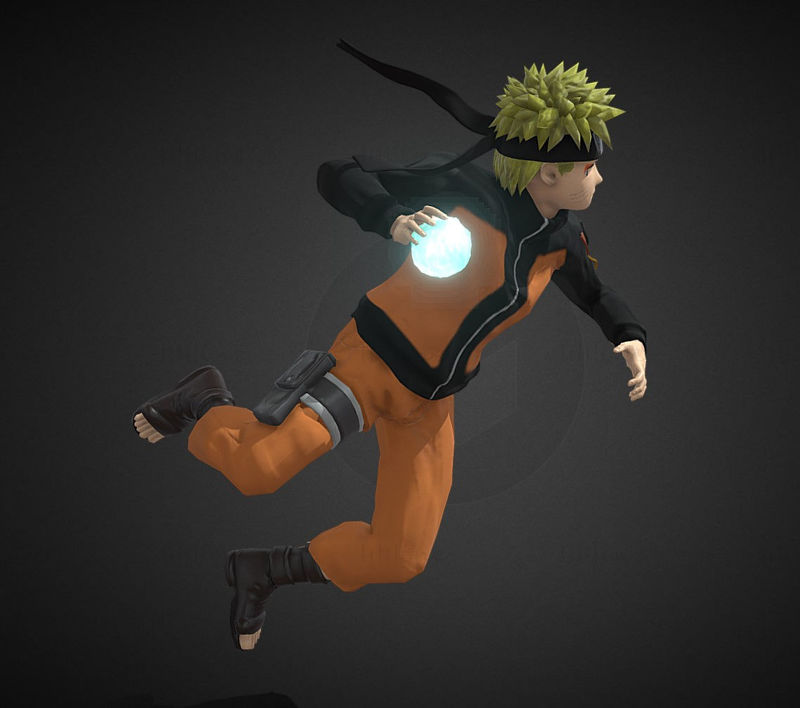 Naruto Uzumaki 3D-modell Klar til å skrive ut STL