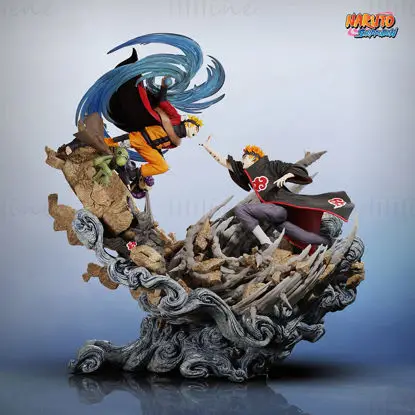 Modelo de impresión 3D STL de Naruto vs Pain