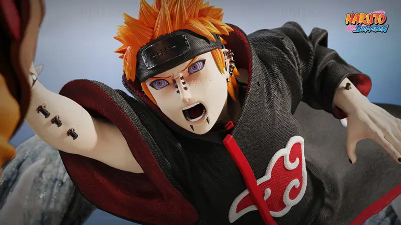 Naruto vs Pain 3D-printmodel STL