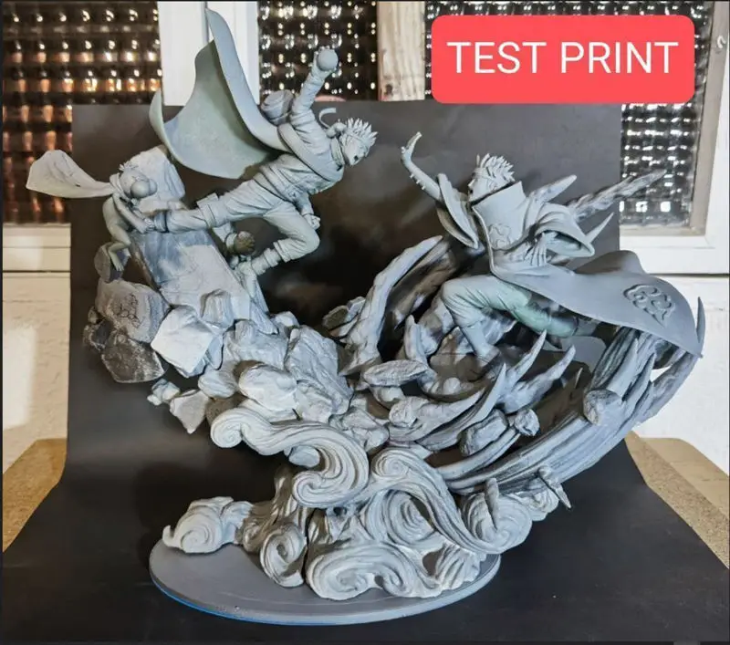 Naruto vs Pain 3D tiskový model STL