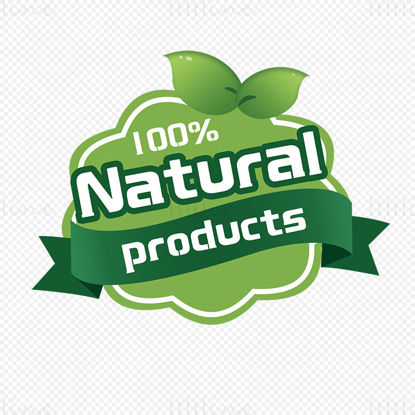 Natural food label psd