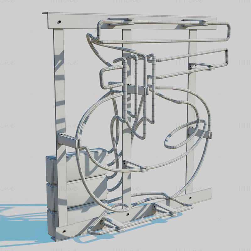 Neon-Ramen-Zeichen 3D-Modell
