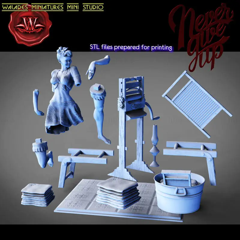 NEVER GIVE UP 3D Printing Model STL