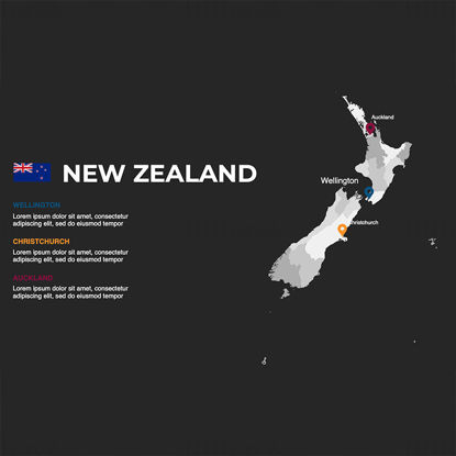 New Zealand Infographics Map editable PPT & Keynote