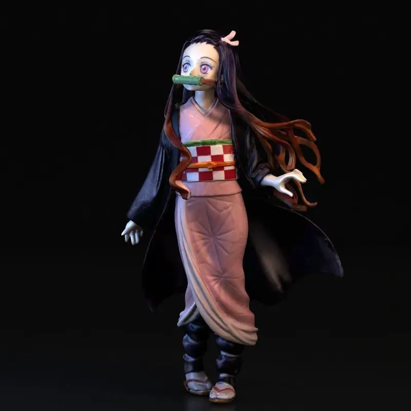 Nezuko Kamado Demon Slayer 3D-utskriftsmodell STL-filer - Anime-figurfiler av høy kvalitet