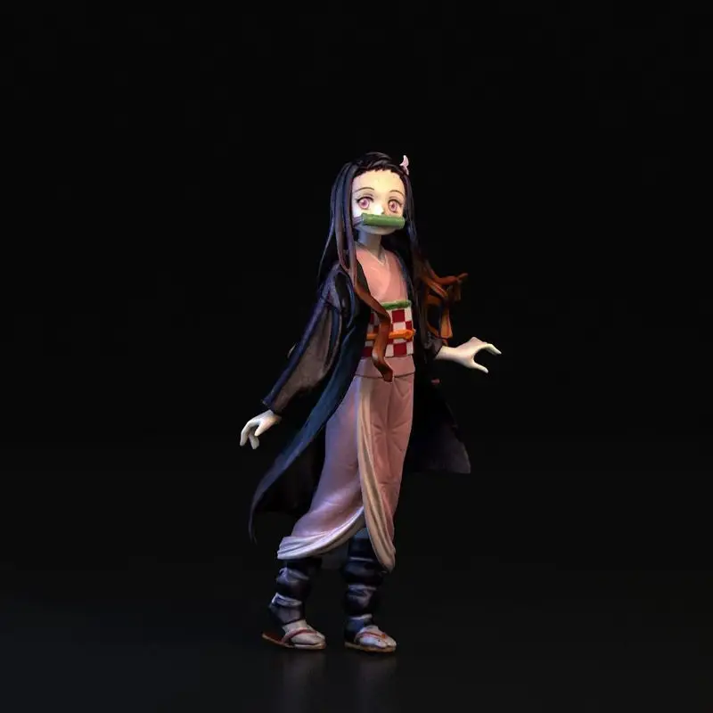 Nezuko Kamado Demon Slayer 3D-utskriftsmodell STL-filer - Anime-figurfiler av høy kvalitet