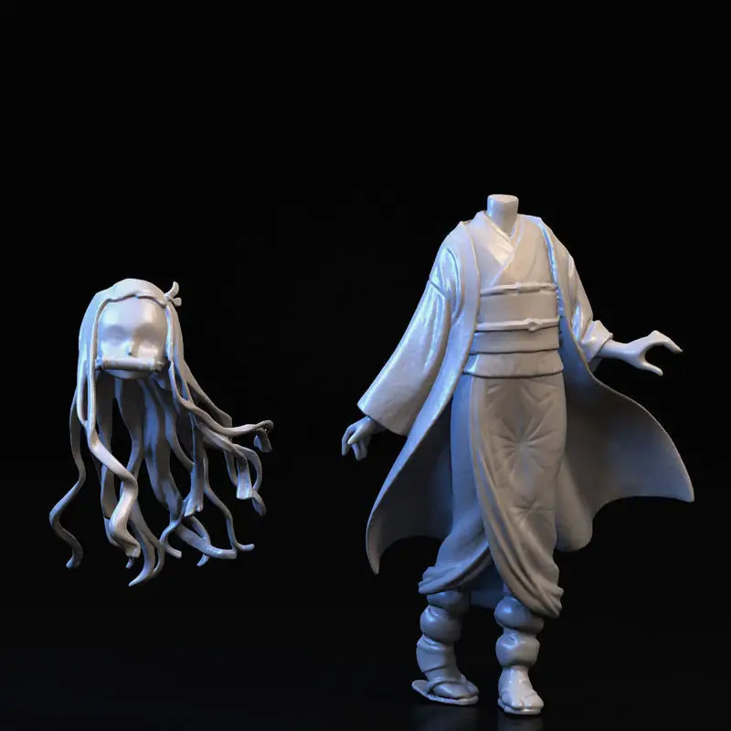 Nezuko Kamado Demon Slayer 3D-utskriftsmodell STL-filer - Anime-figurfiler av høy kvalitet